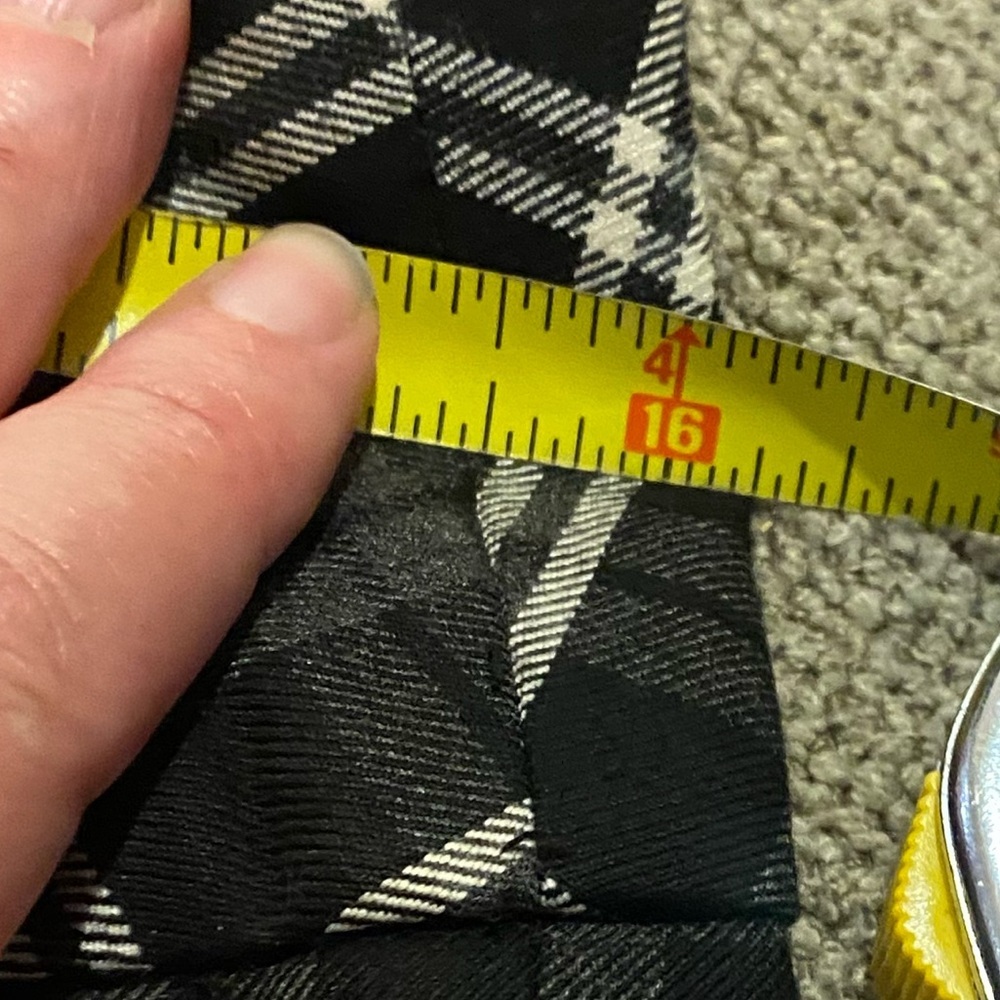 Taikonhu for Anthropology Plaid Women's Wide leg Pants Black /White Fully lined - Picture 6 of 9